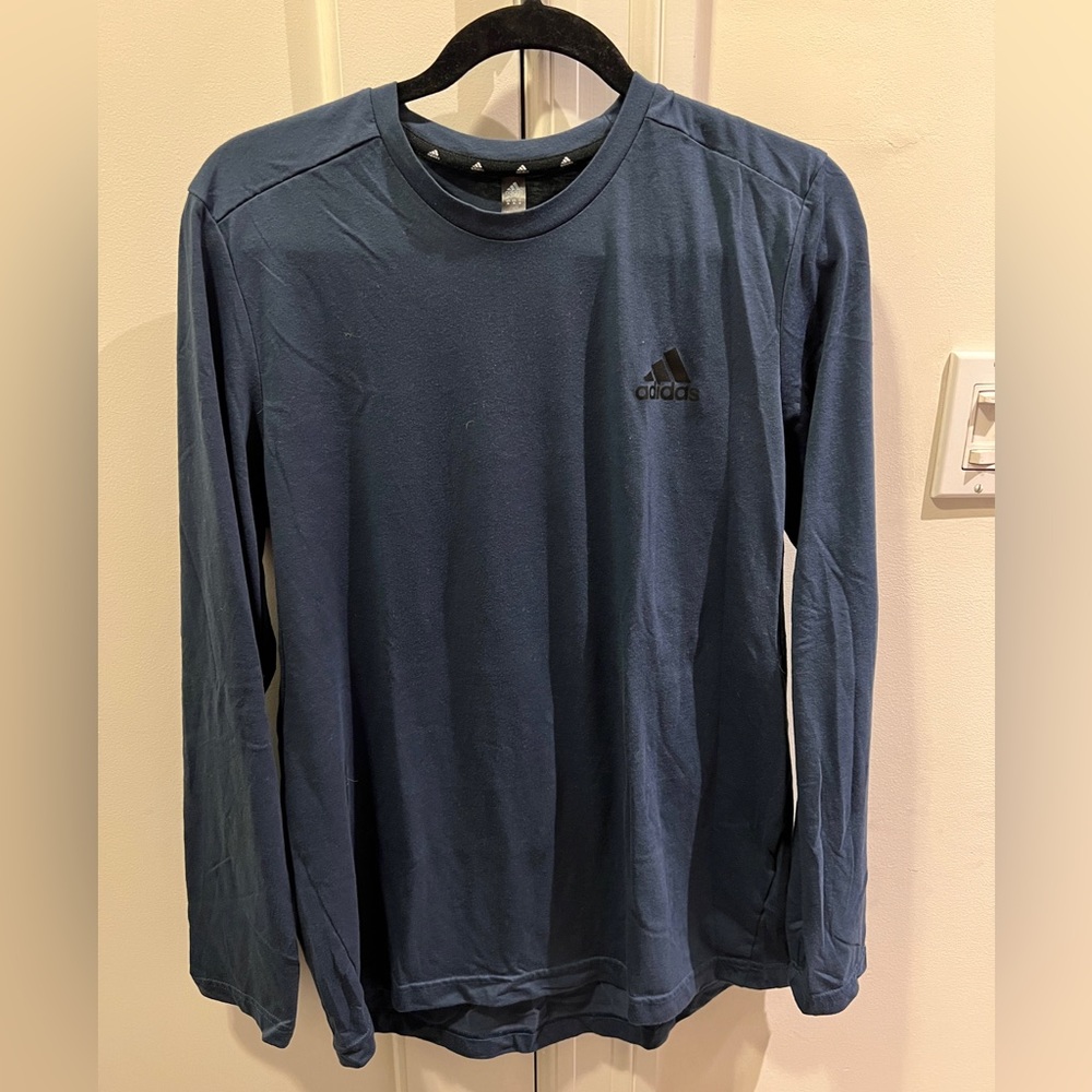 Like-new long sleeve cotton Adidas tee, size M